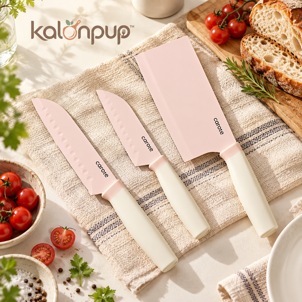 kalonpup™ Precision Cutting Series – Color-Coated Stainless Steel Kitchen Knife Set