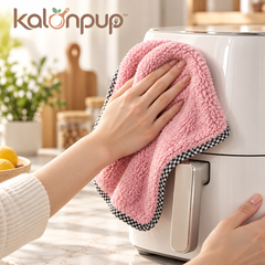 kalonpup™ Home Comfort Series – Ultra-Absorbent Coral Fleece Hanging Dish Towel