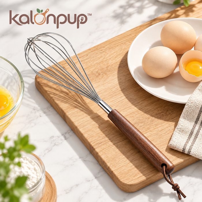 kalonpup™ Baker’s Choice Series – Stainless Steel Whisk and Mixing Bowl Set